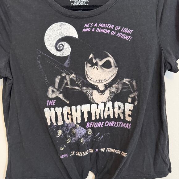 Disney Tim Burton's The Nightmare Before Christmas Graphic Tee Womens M Black - Picture 4 of 4